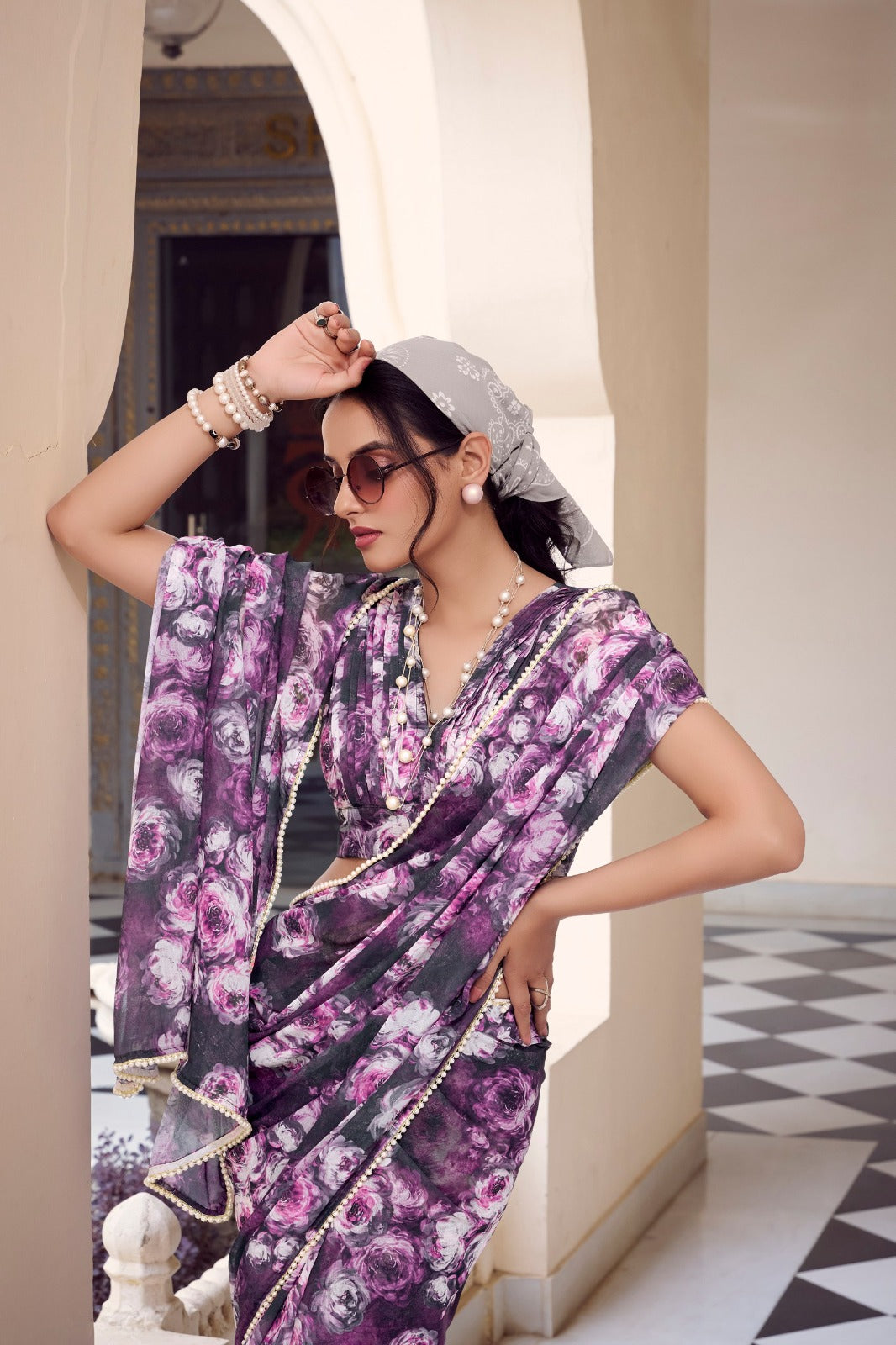 Marble Print with a Pearl-Perfect