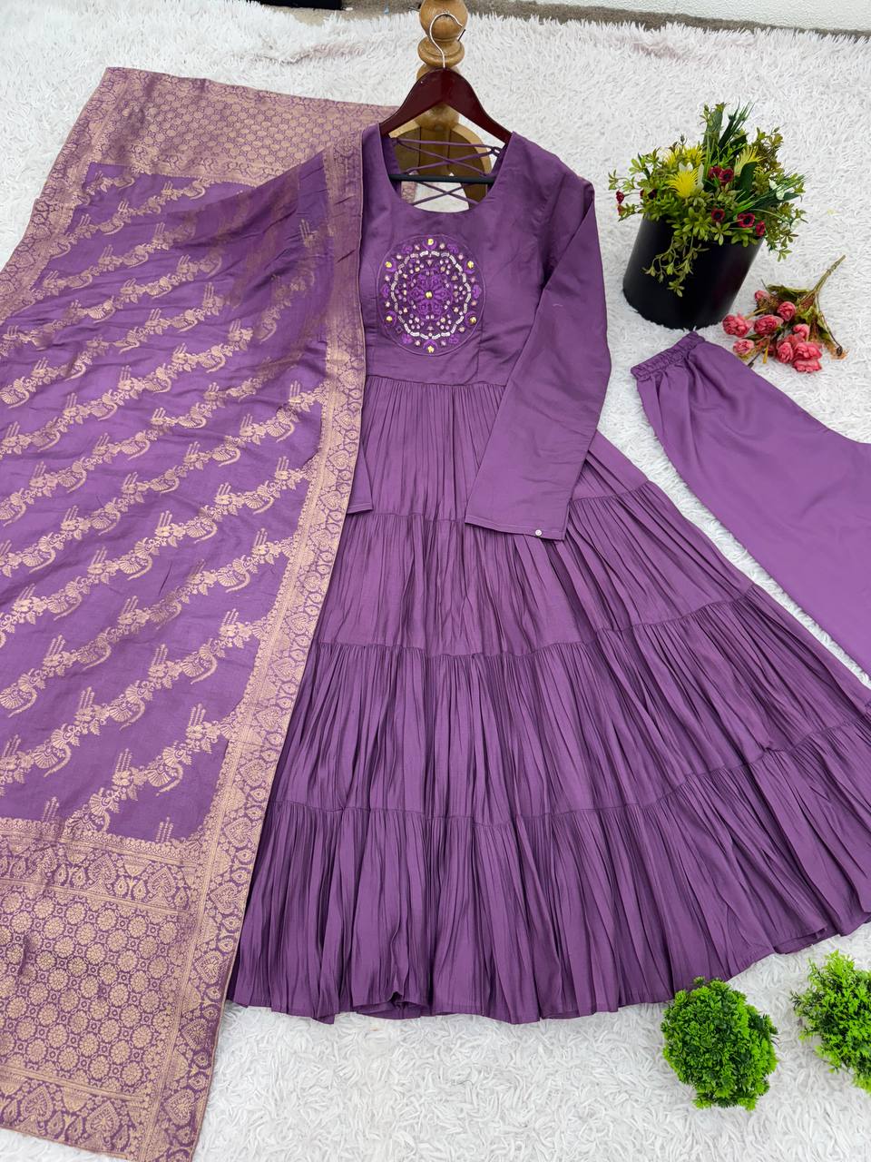 New Designer Party Wear Look Full Heavy Embroidery