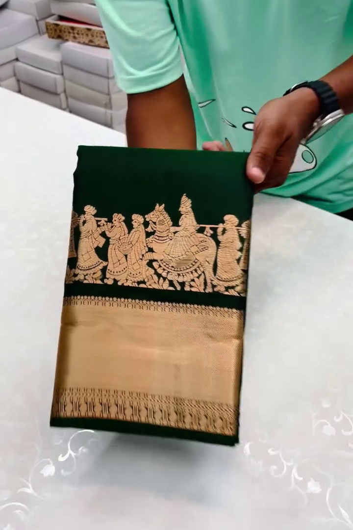 Rich Green Silk Saree
