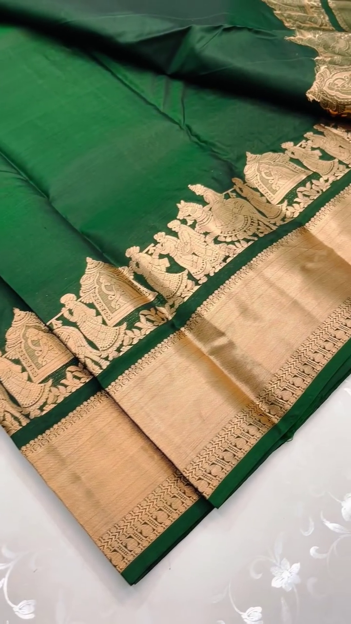 Rich Green Silk Saree